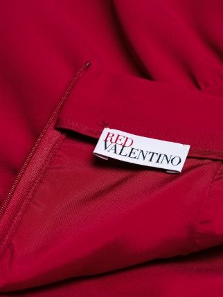 RED VALENTINO MINI SKIRT WITH PLEATED HEM