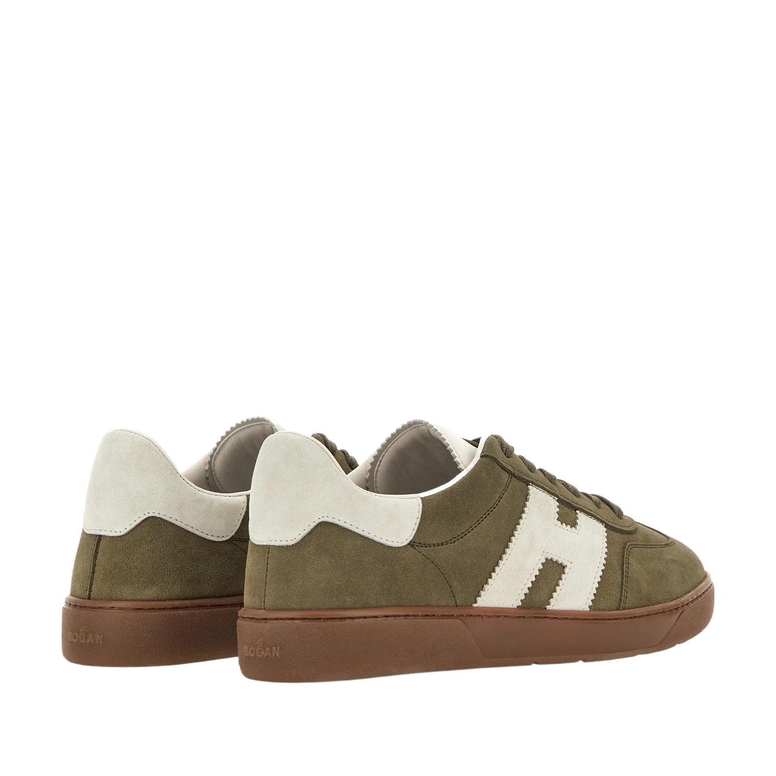 Hogan Round Toe Suede Low Top Sneakers