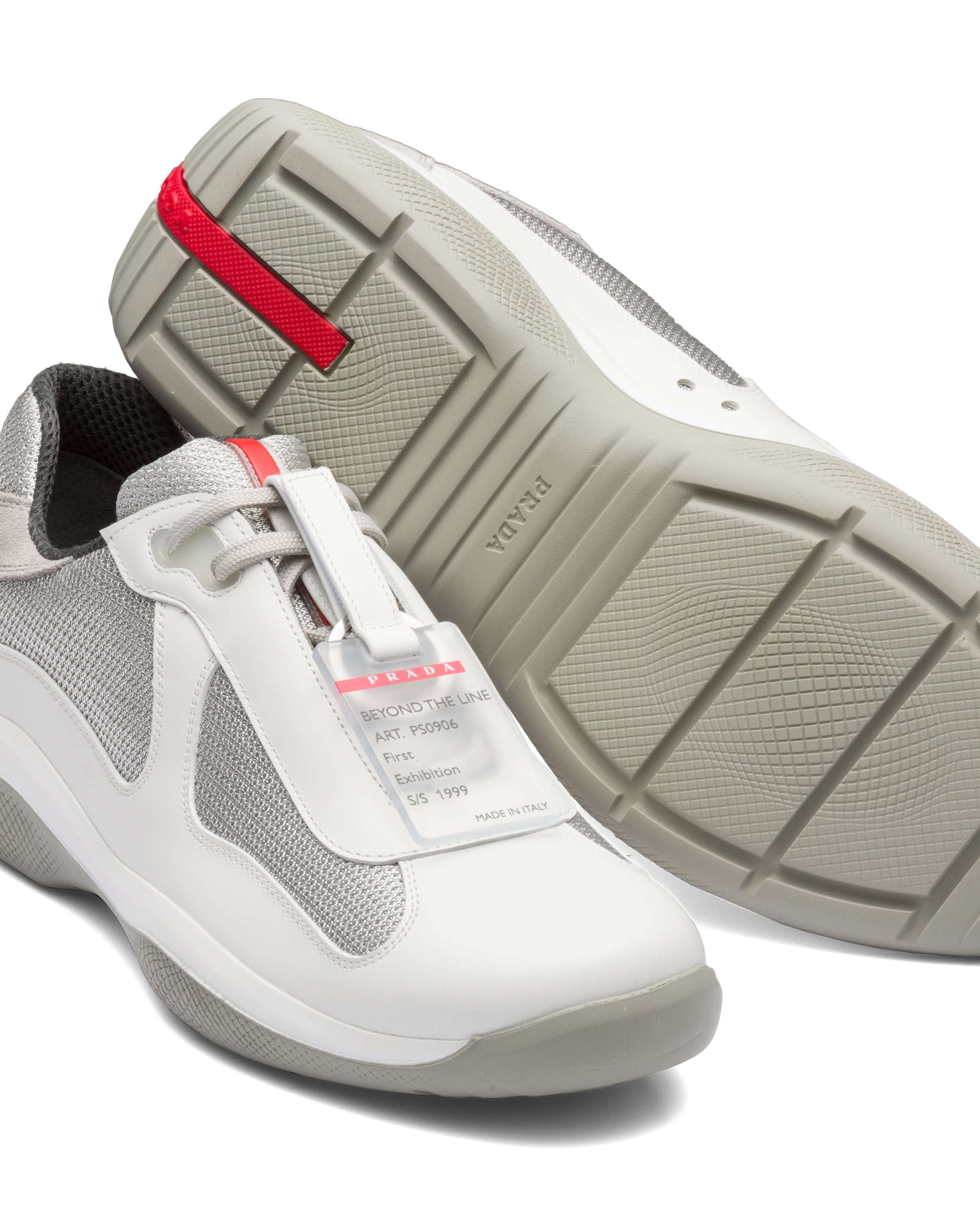 Prada Americas Cup Original Lace-up Sneakers In White