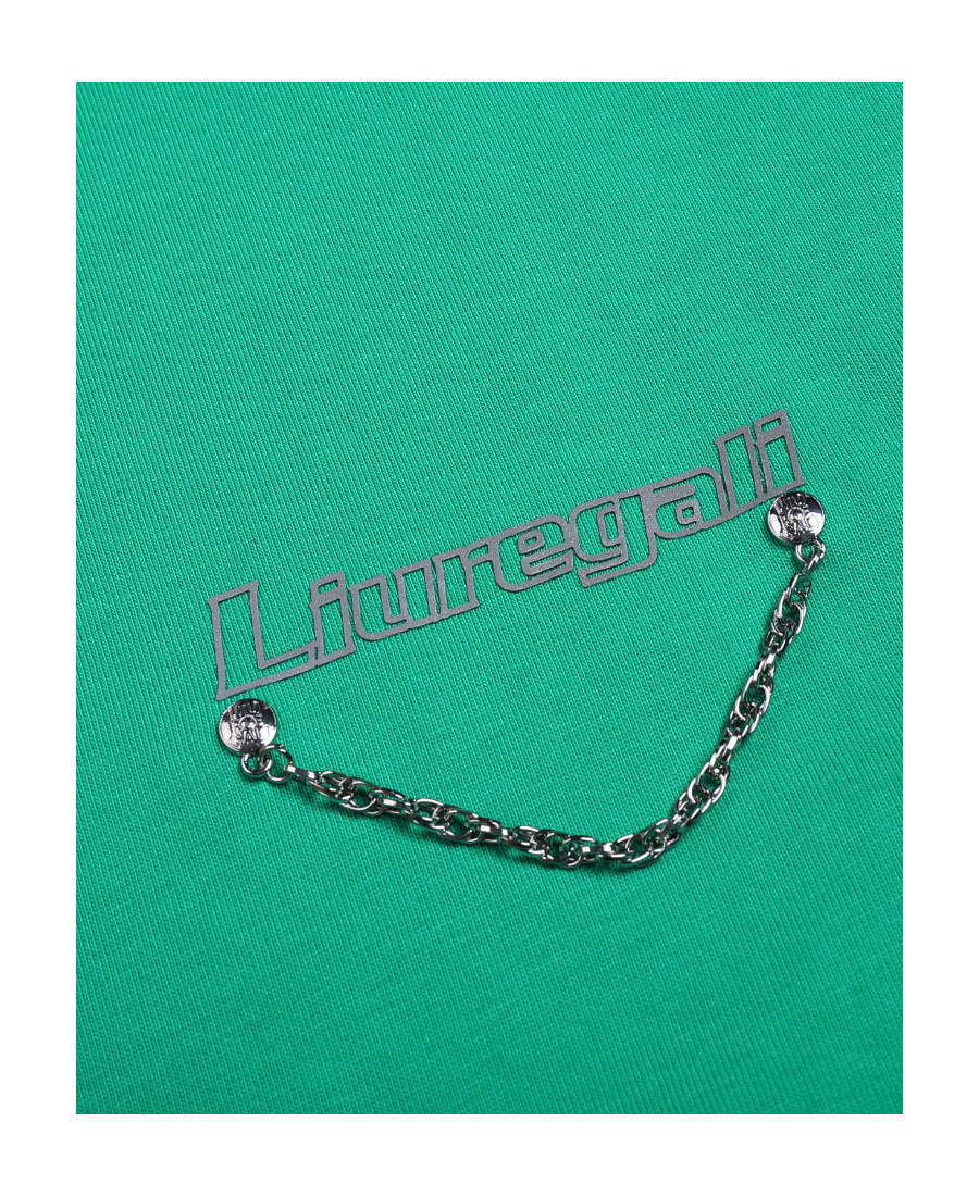 Shop Liuregali Logo Details Short-sleeved T-shirt In Green