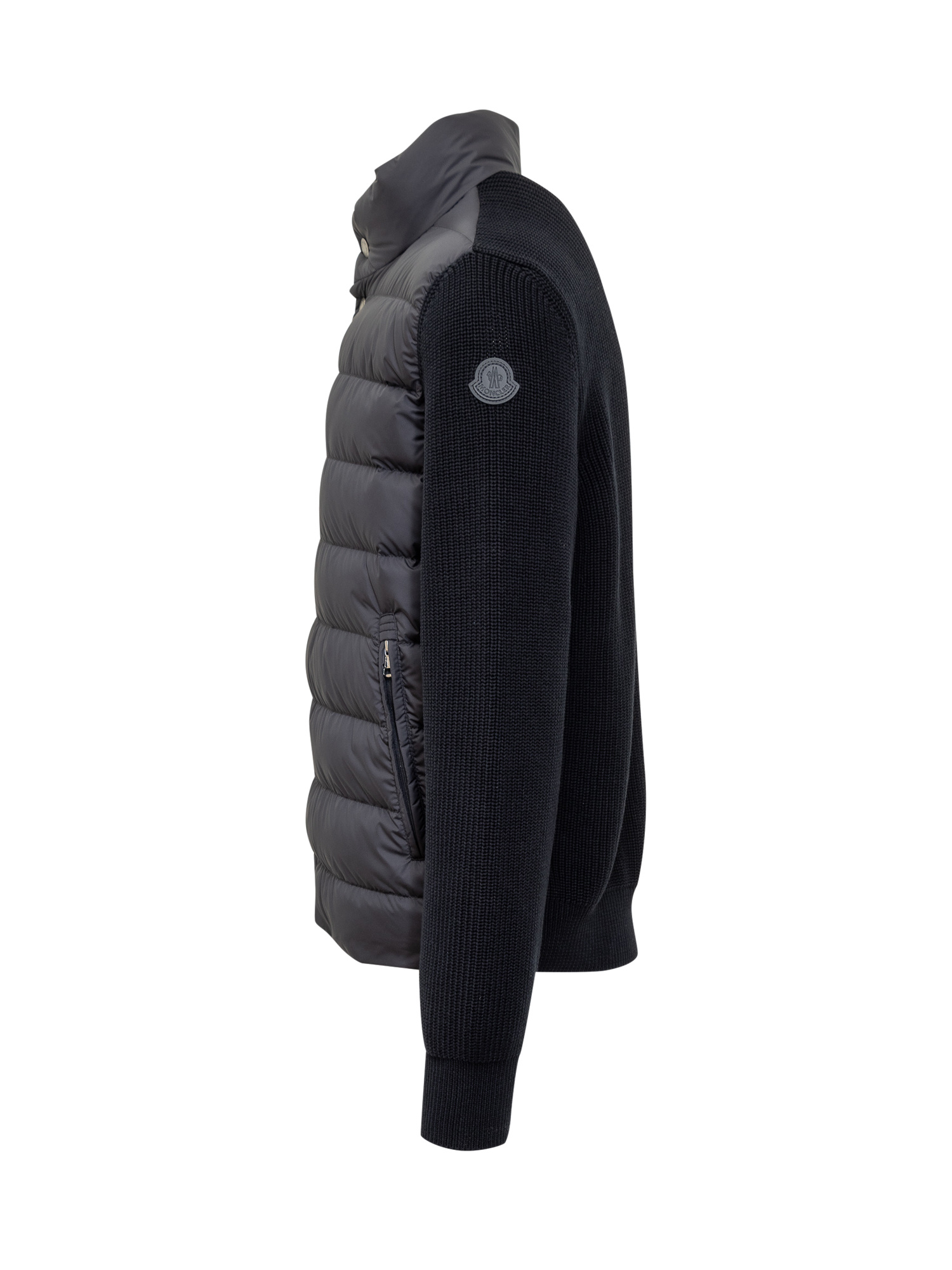 Moncler Long Sleeve Down Jacket In Midnight Blue