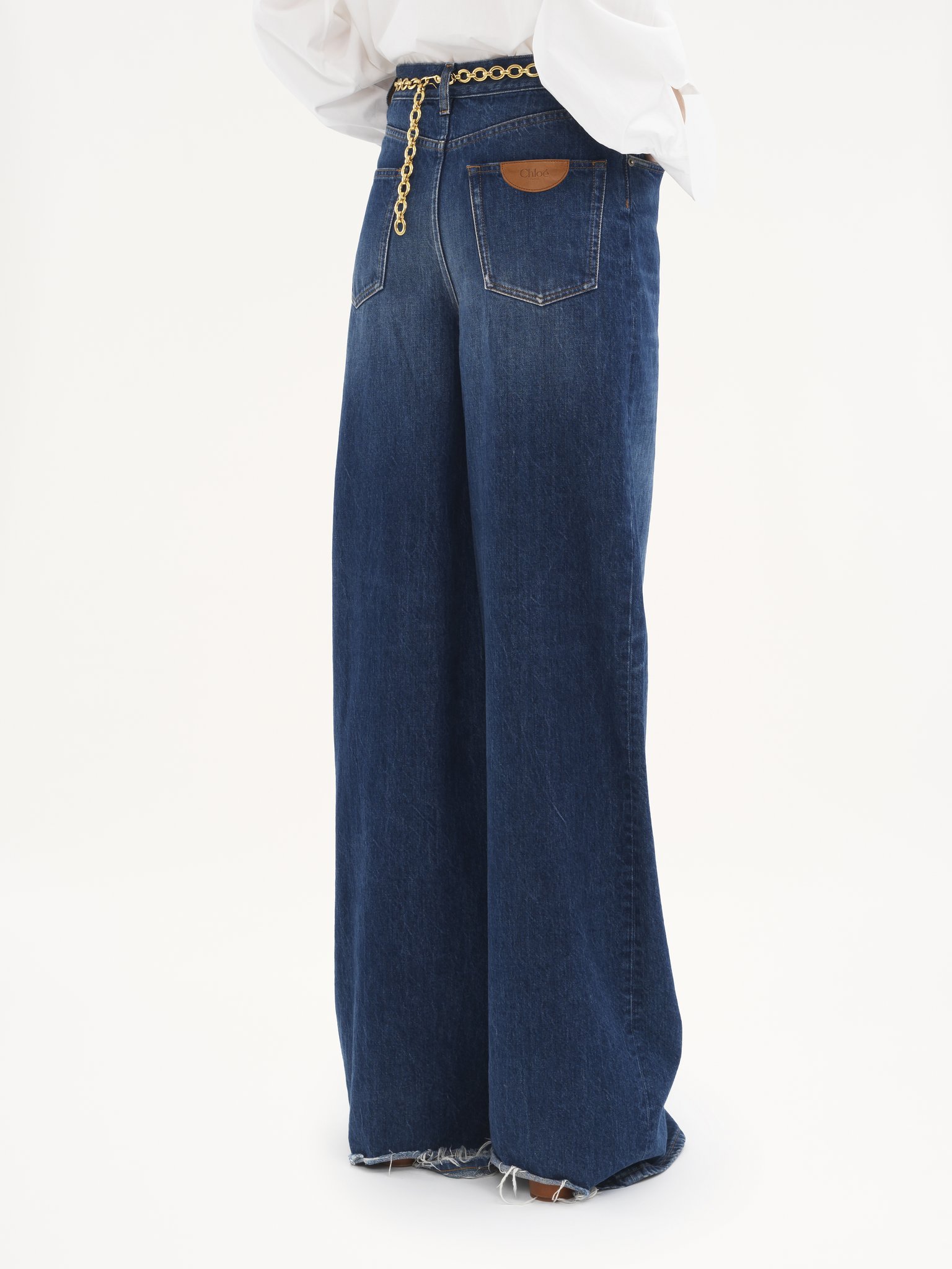 Chloé Rigid High-rise Wide-leg Jeans In Blue