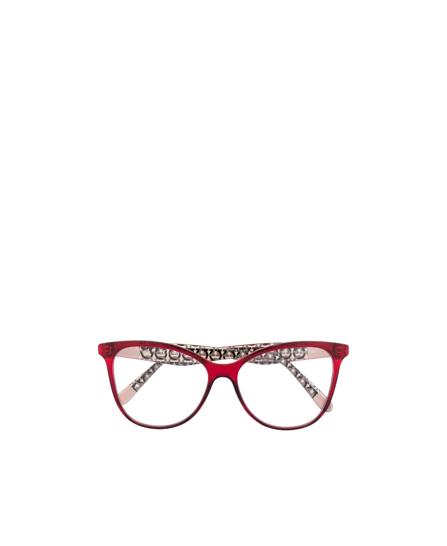 Ferragamo Round-frame Logo-plaque Glasses In Multicolor