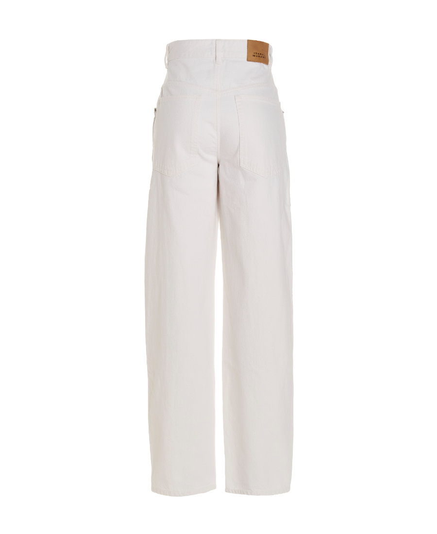 Isabel Marant Logo Jeans In White