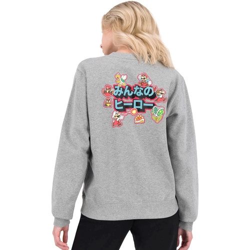 Champion Printed Round-neck Sweater In Gray