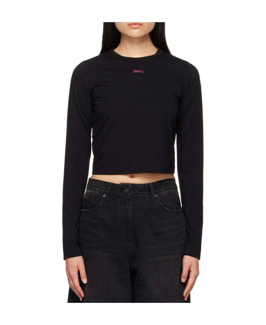 Juunj Ssense Exclusive Black Long Sleeve T-shirt In Black