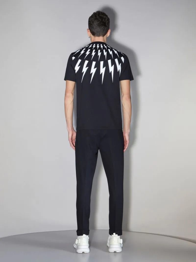 Neil Barrett X Felix The Cat Thunder Bolt T-shirt In Black