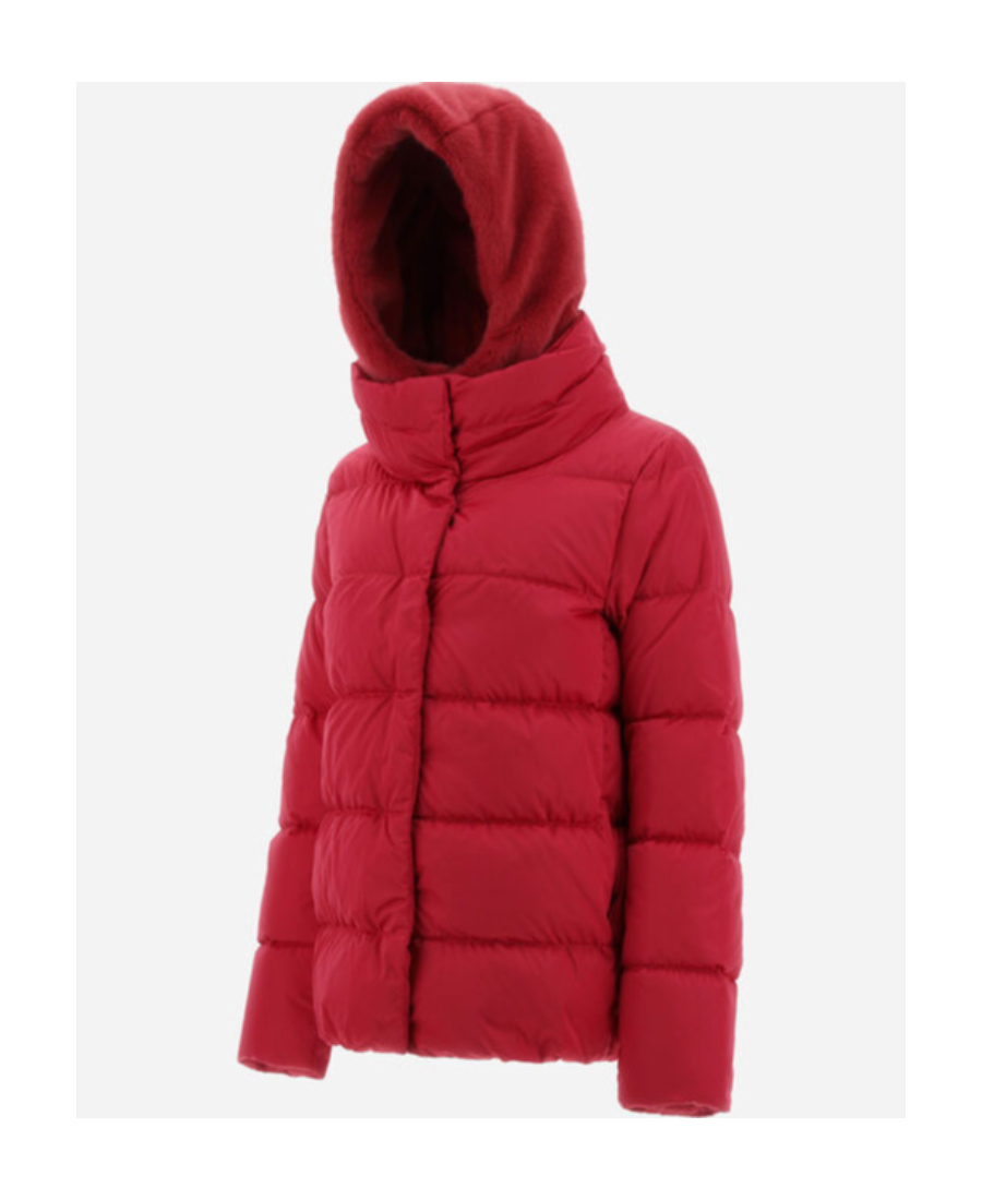 Herno Hooded Padded Jacket In Red