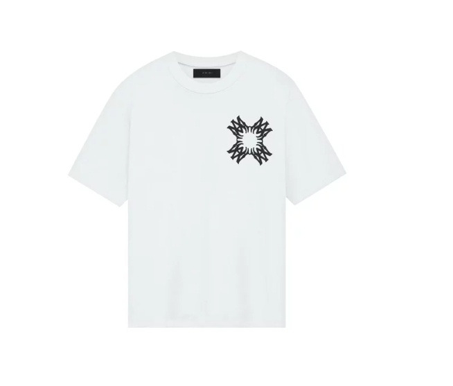 Amiri Quad Xo Crew Neck Graphic Print T-shirt In White