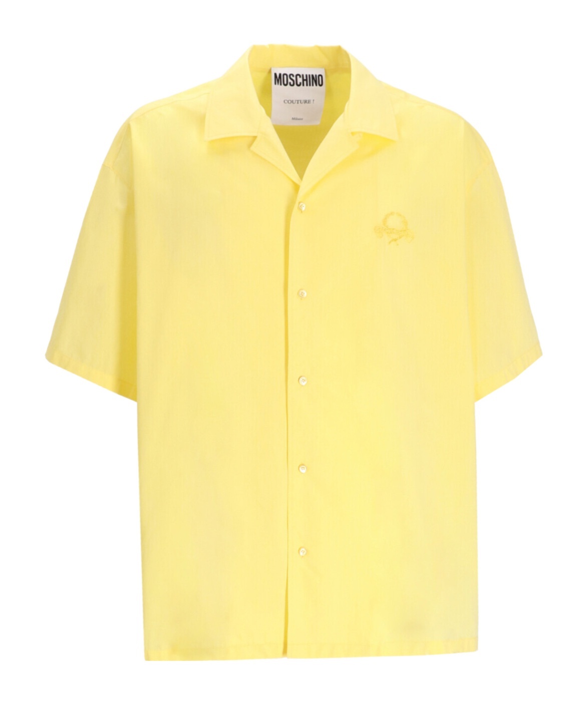 Moschino Short-sleeve Button-up Shirt In Yellow