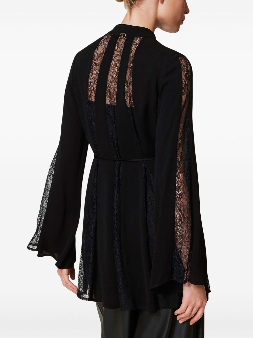Shop Twinset Lace Crepe Tunic