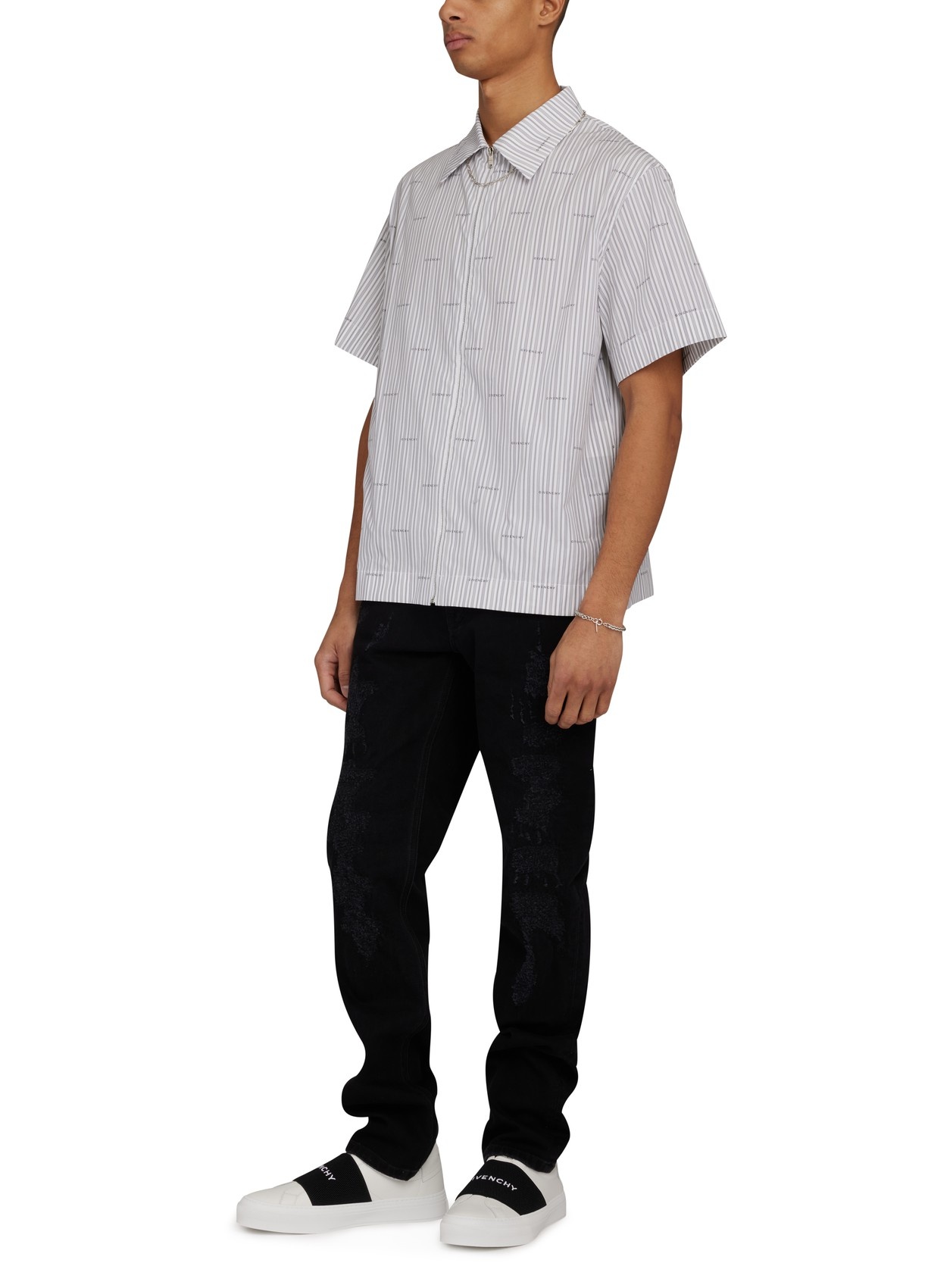 GIVENCHY OLD BELT-RING JEANS