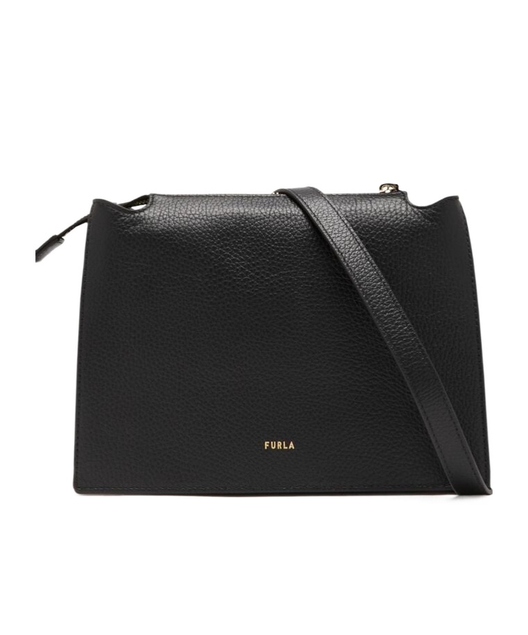 Shop Furla Nuvola Small Crossbody Bag In Black