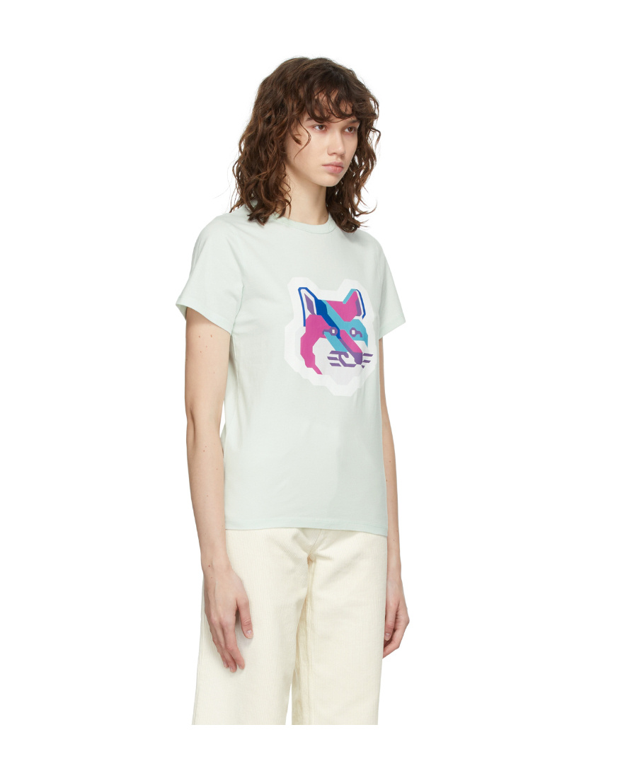 MAISON KITSUNÉ FOX HEAD PRINTED T-SHIRT 