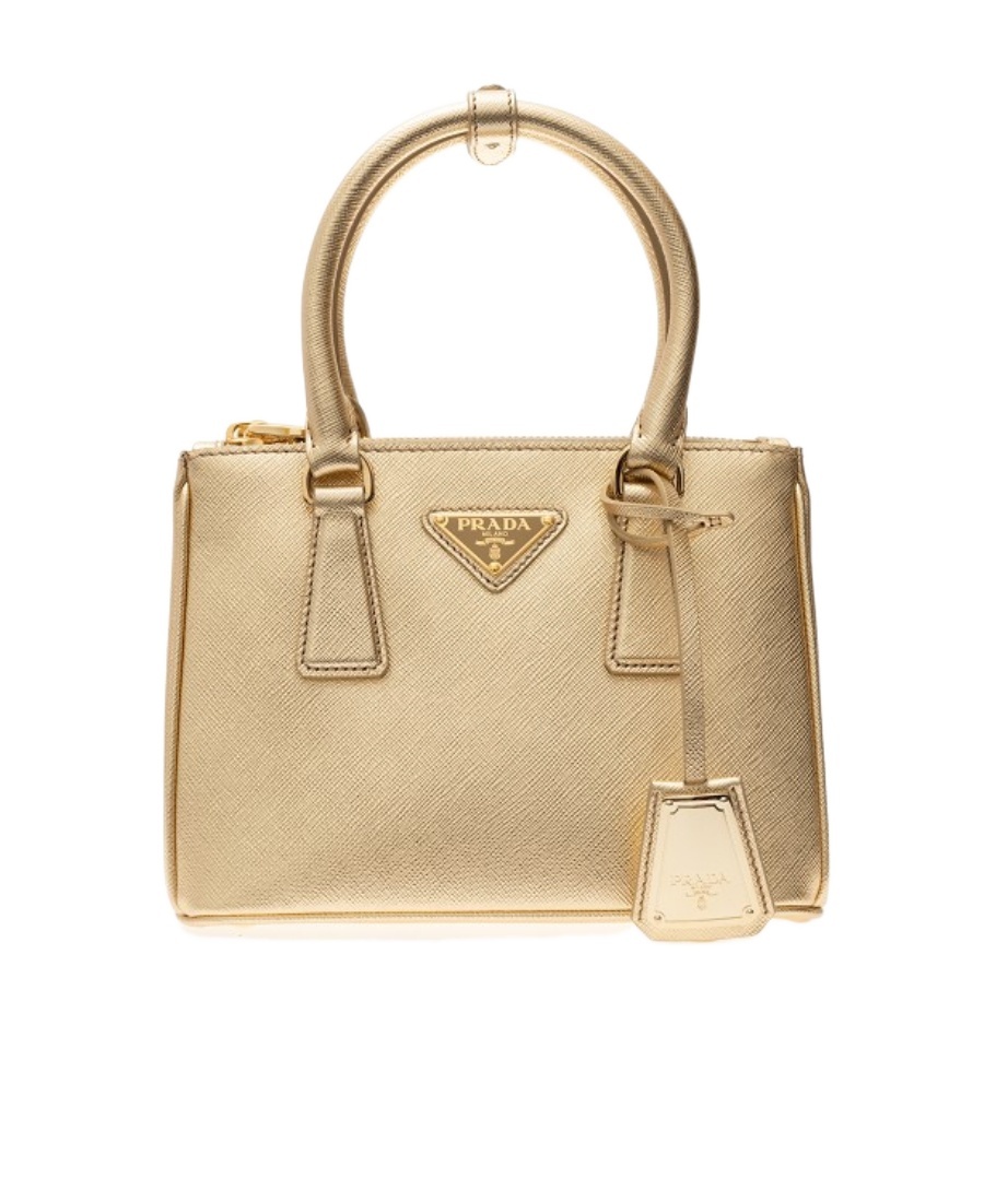 Prada Logo Shoulder Bag In Yellow