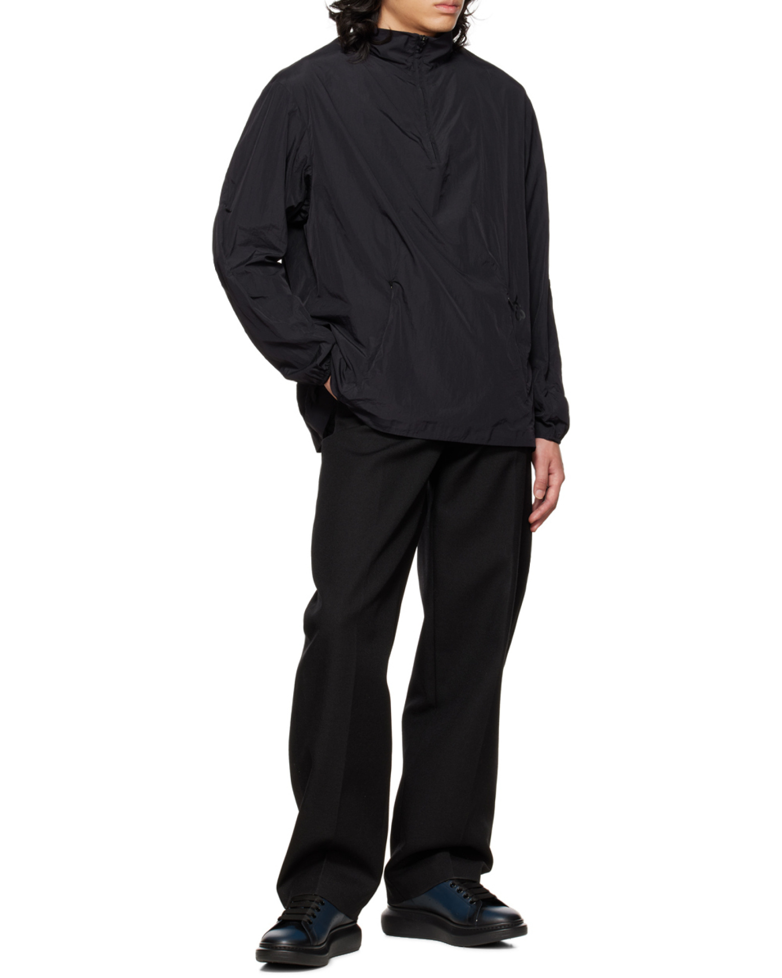 Y-3 Half-zip Windbreaker Jacket In Black