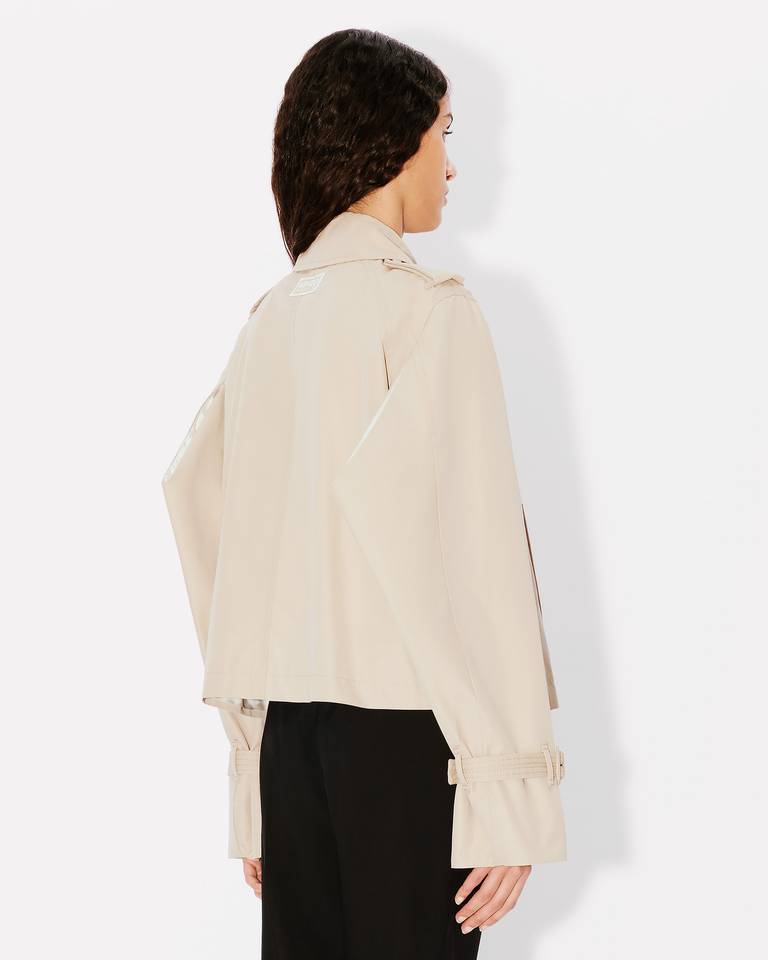 Kenzo Double-breasted Flared-sleeve Jacket In Nude