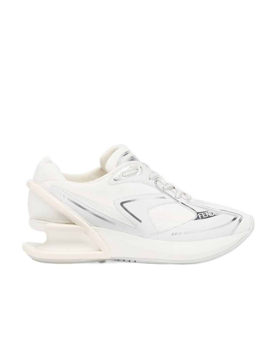 Fendi First 1 Panelled Sneakers In White