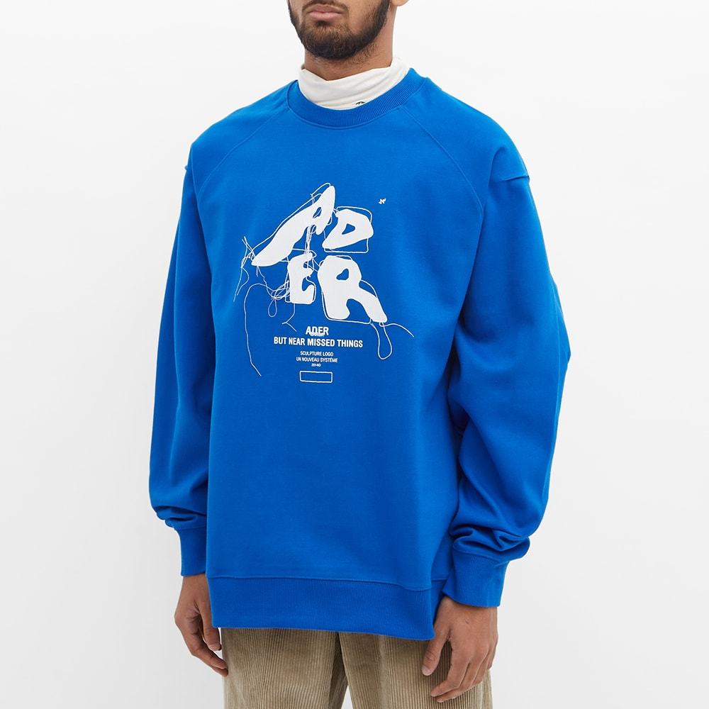 Ader Error Round-neck Sweater In Blue