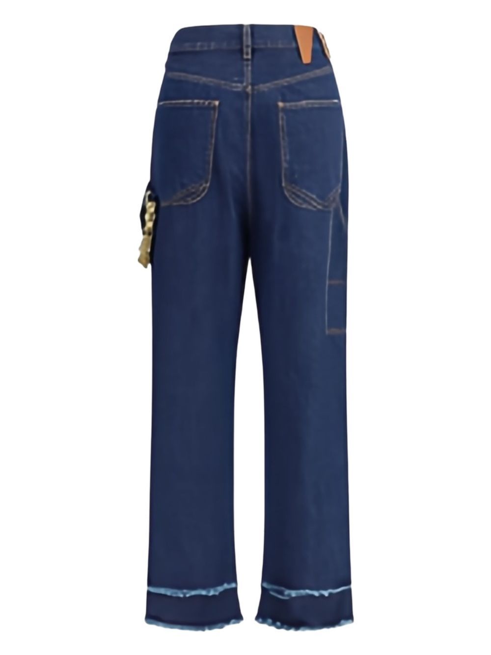 Darkpark Relaxed Fit Denim Jeans With Raw Hem In Blue