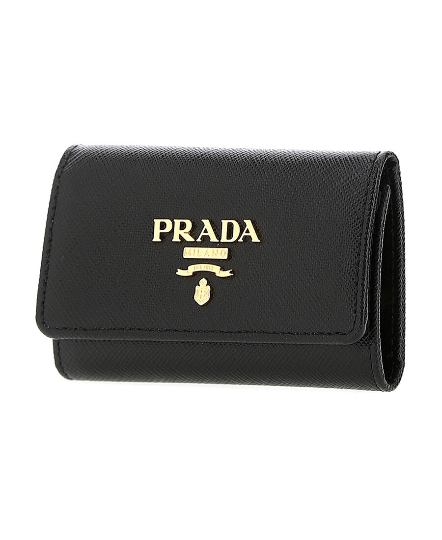 Prada Snap Key Case In Black