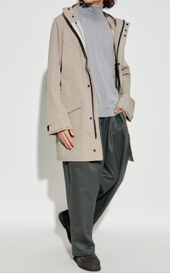 Canada Goose Hooded Windbreaker Jacket In Neutral