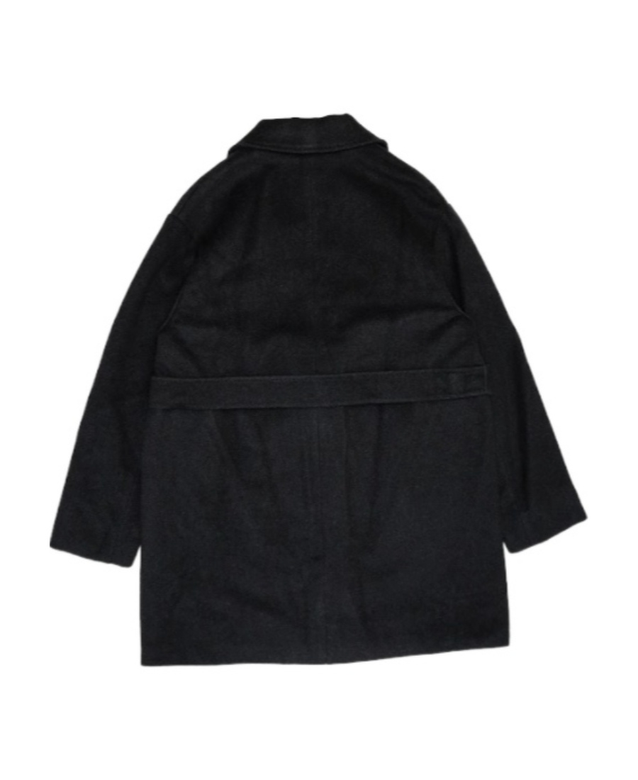 Max Mara Lapel Coat In Black