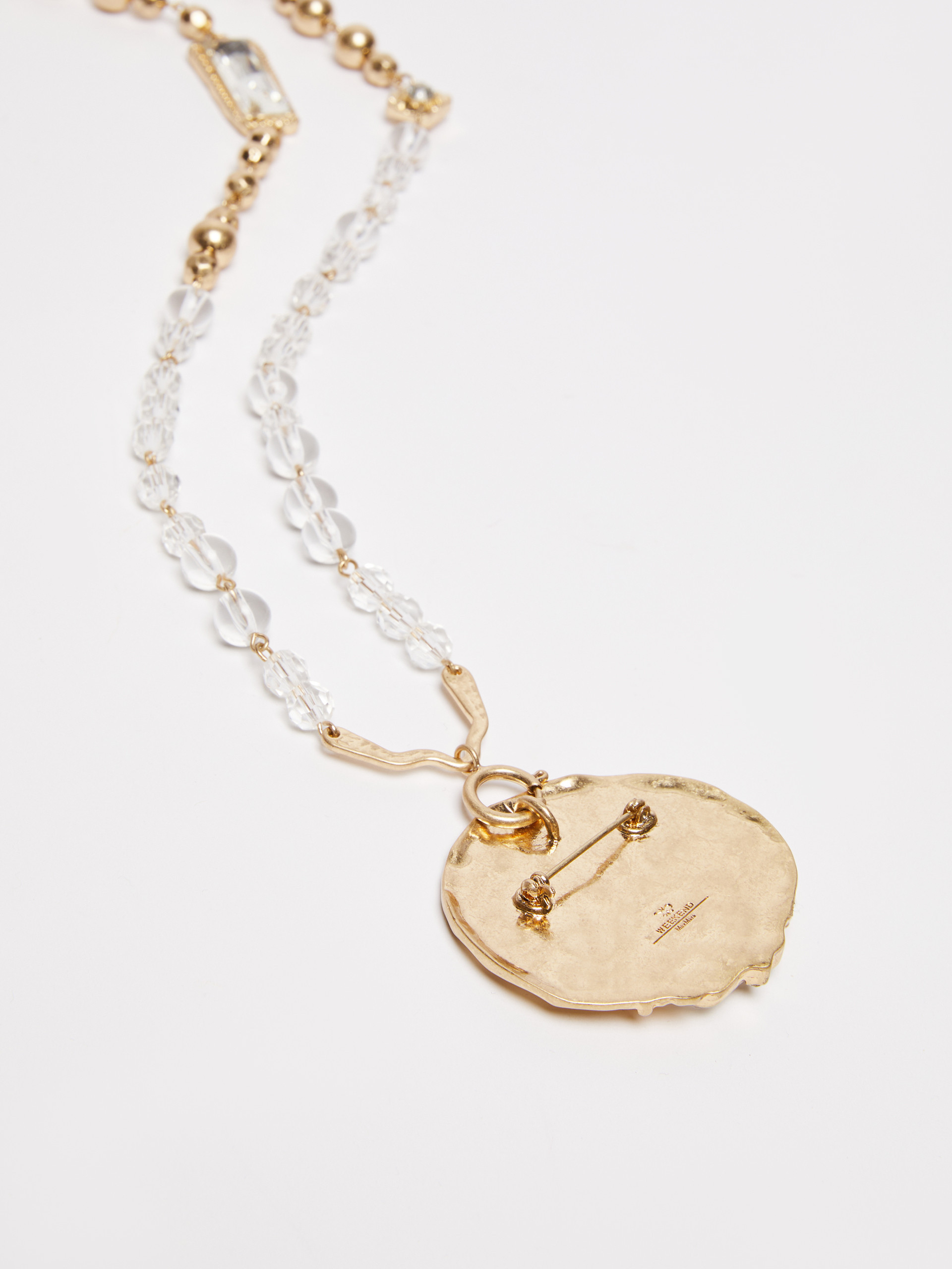 Weekend Max Mara Long Necklace With Pendant In Yellow