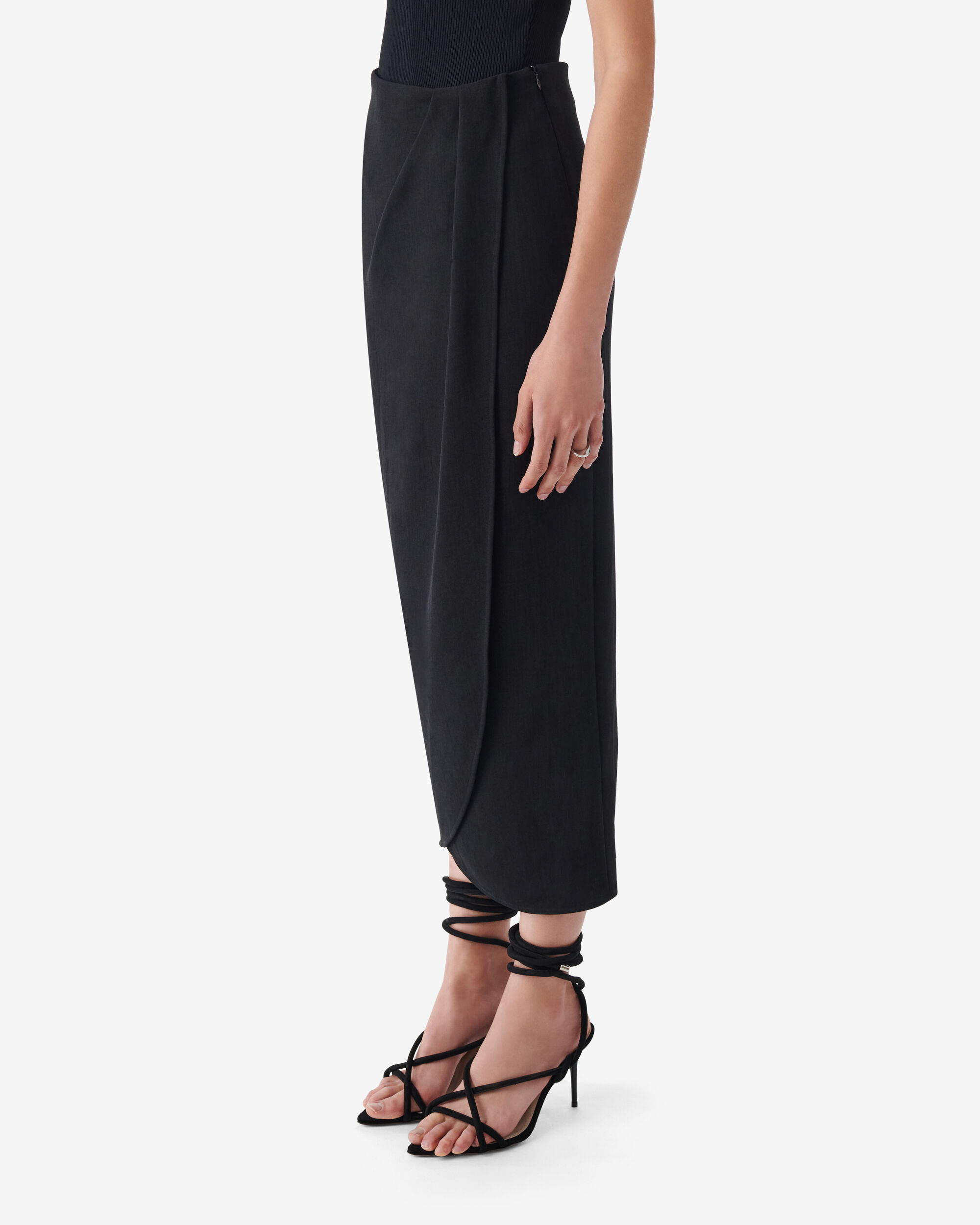 Iro Long Wrap Skirt In Black
