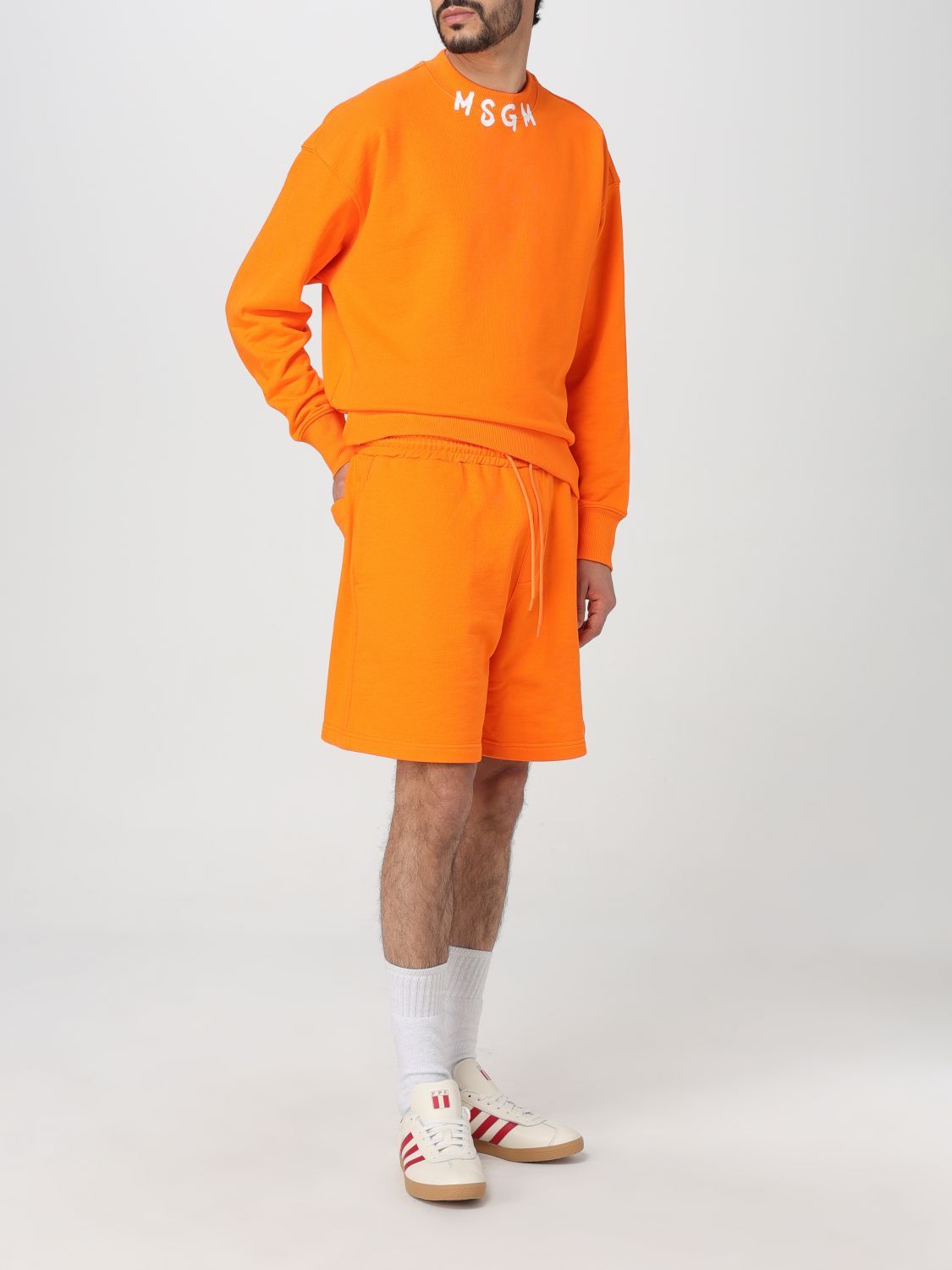 Msgm Short Men Color Orange In Orange