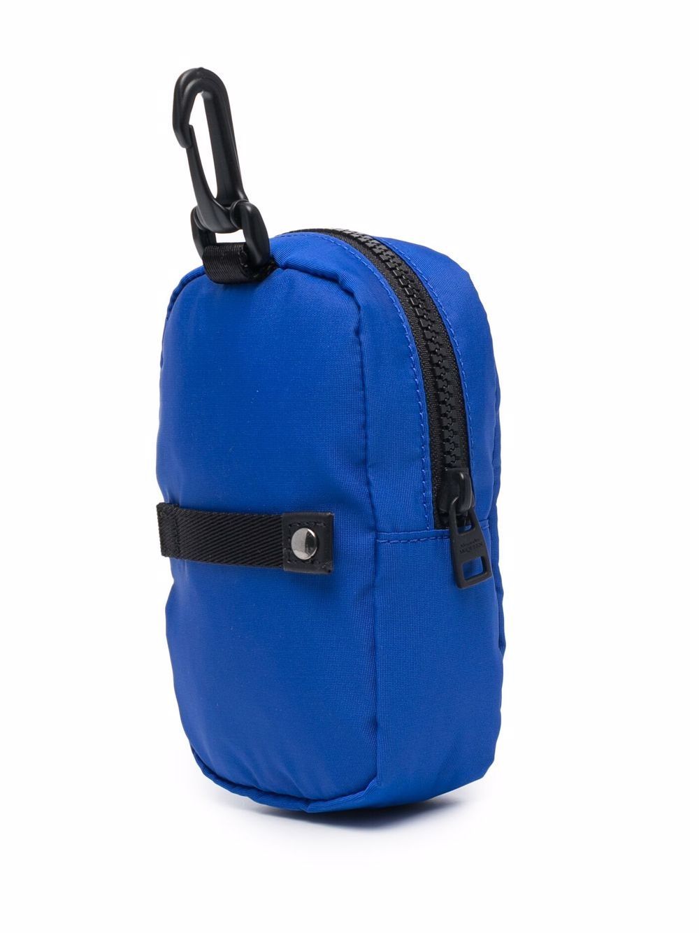 Alexander Mcqueen Tag Mini Headphone Pouch In Blue