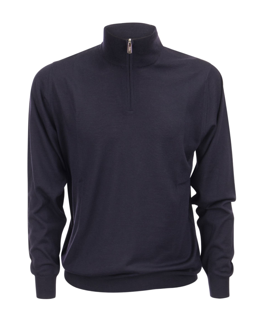 Fedeli High-neck Long-sleeved Sweater In Black