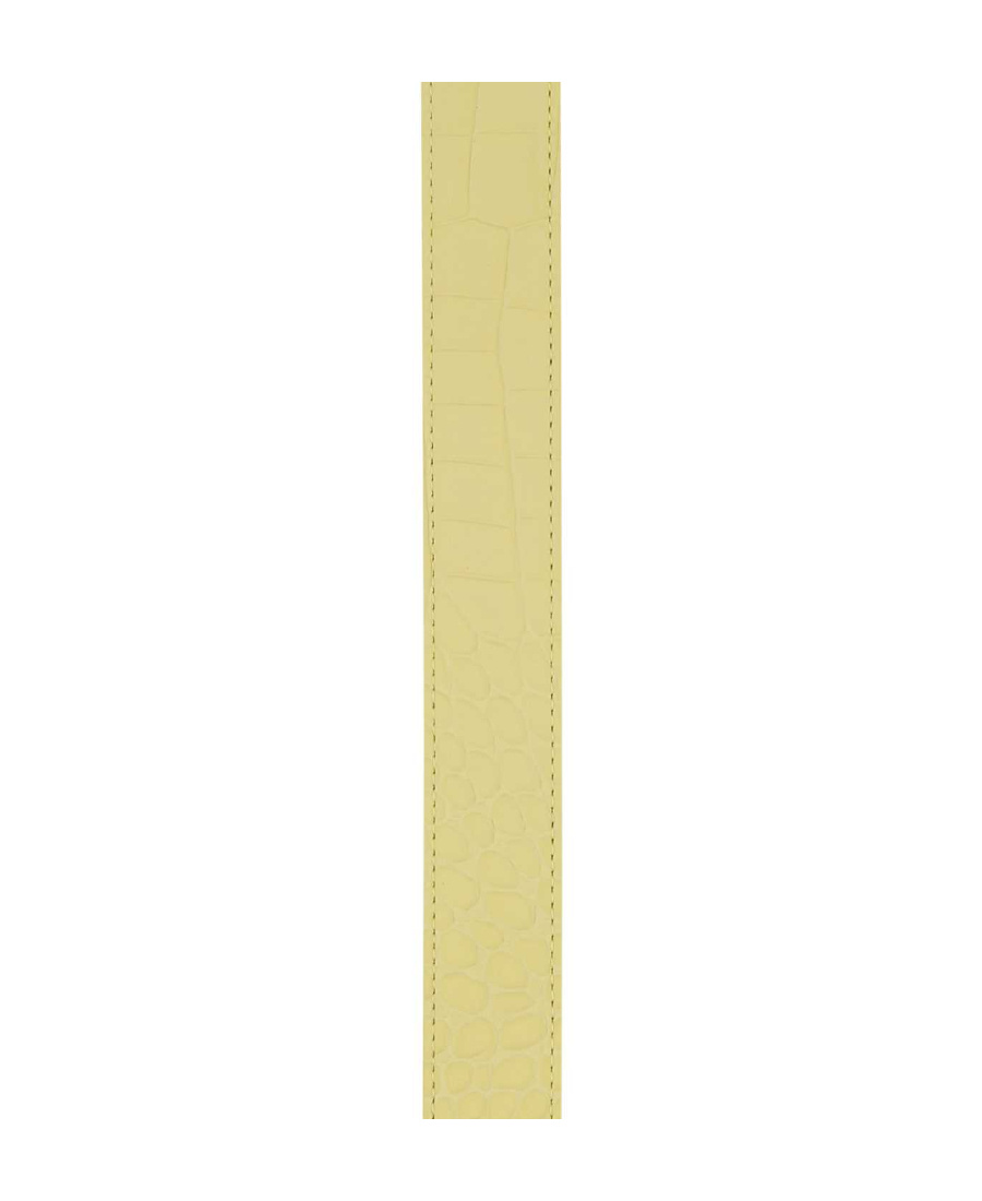 Alexander Mcqueen Crocodile-effect Leather Belt In Yellow