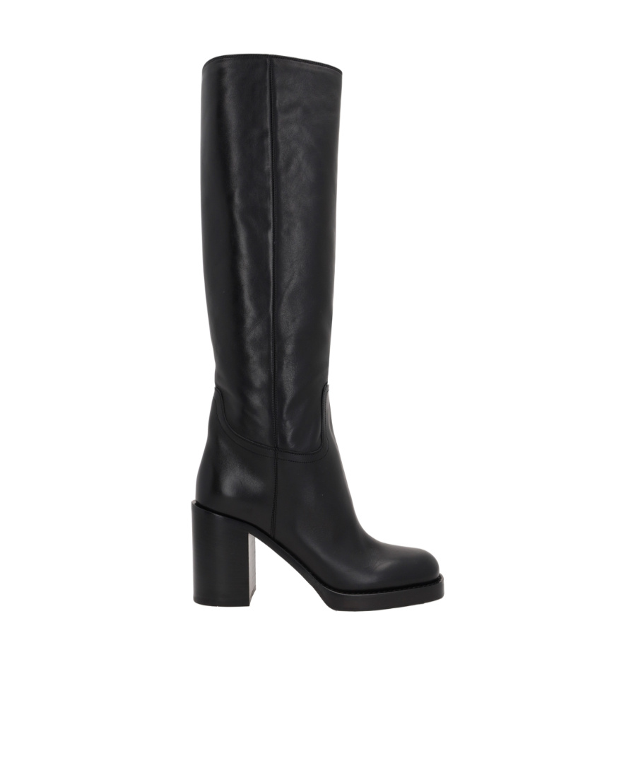 Prada Women's Leather Boots In Black