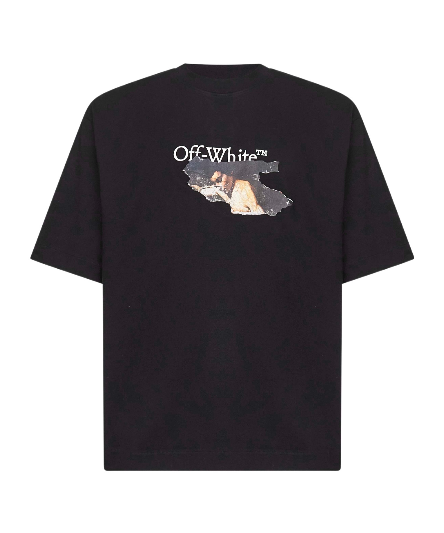 Off-white Black Cotton Paint Arrow Skate T-shirt In Black