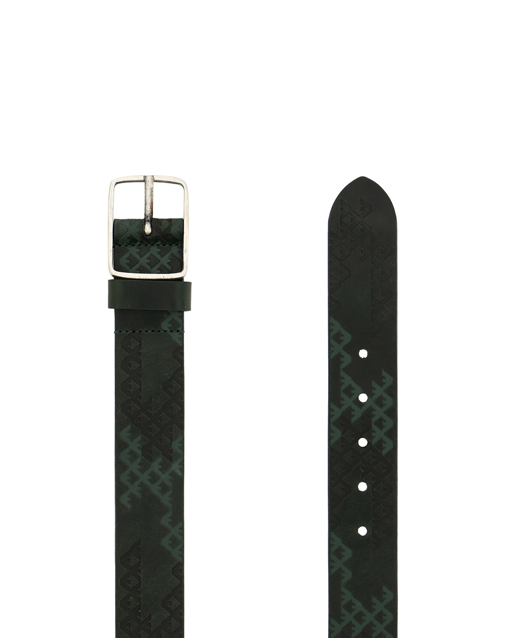 Armani Jeans Logo Belt In Black
