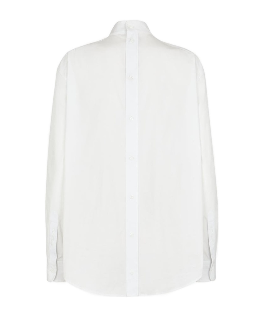 Fendi Poplin Cotton Shirt In White
