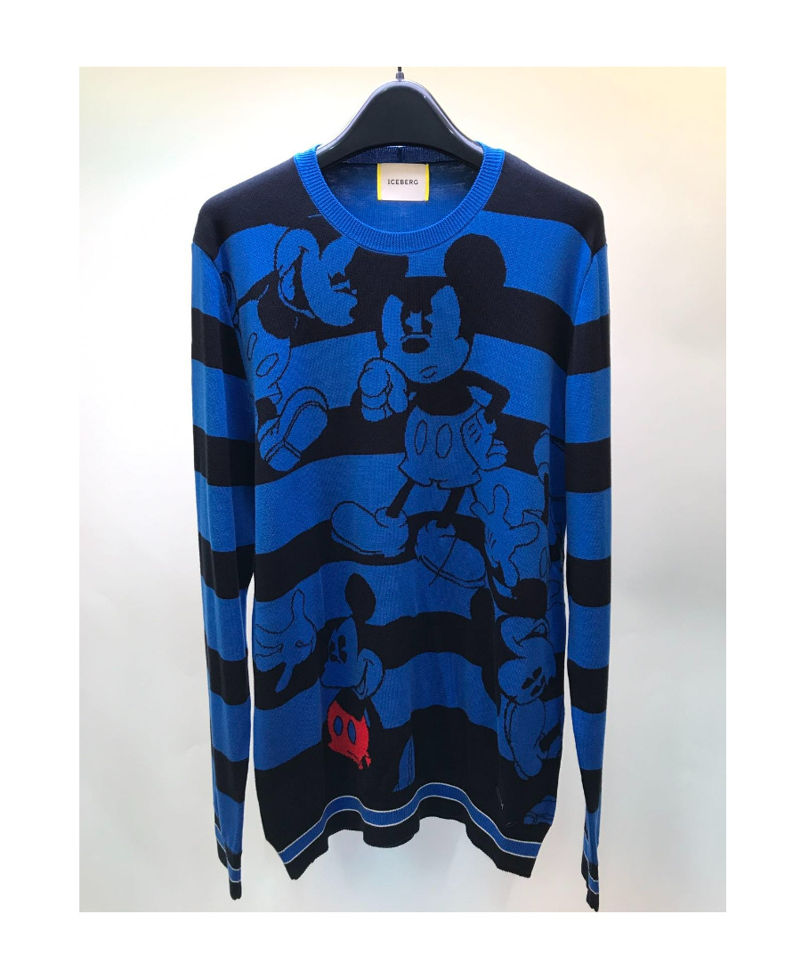 Iceberg Long-sleeved Sweater In Blue