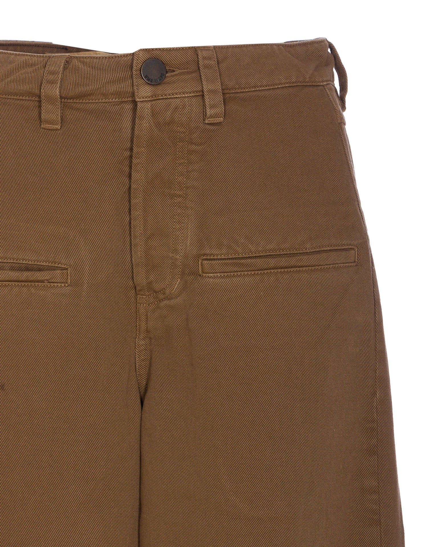 Uma Wang Wide Leg Regular Fit Trousers With Pockets In Brown
