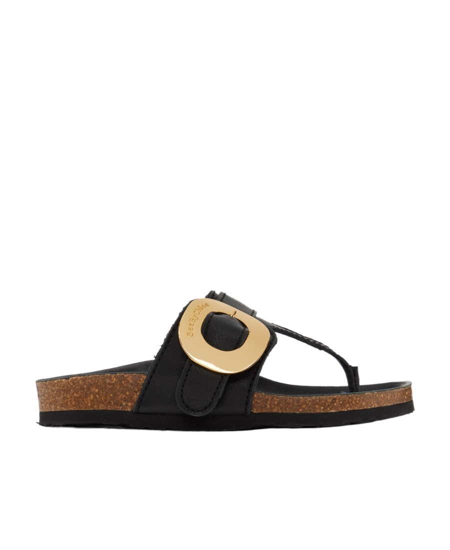 See By Chloé Logo Slippers In Black