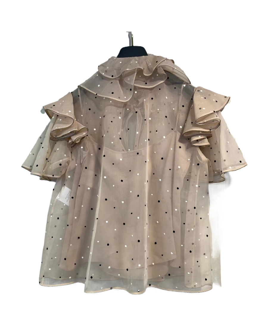 Dior Ruffled Blouse In Nude