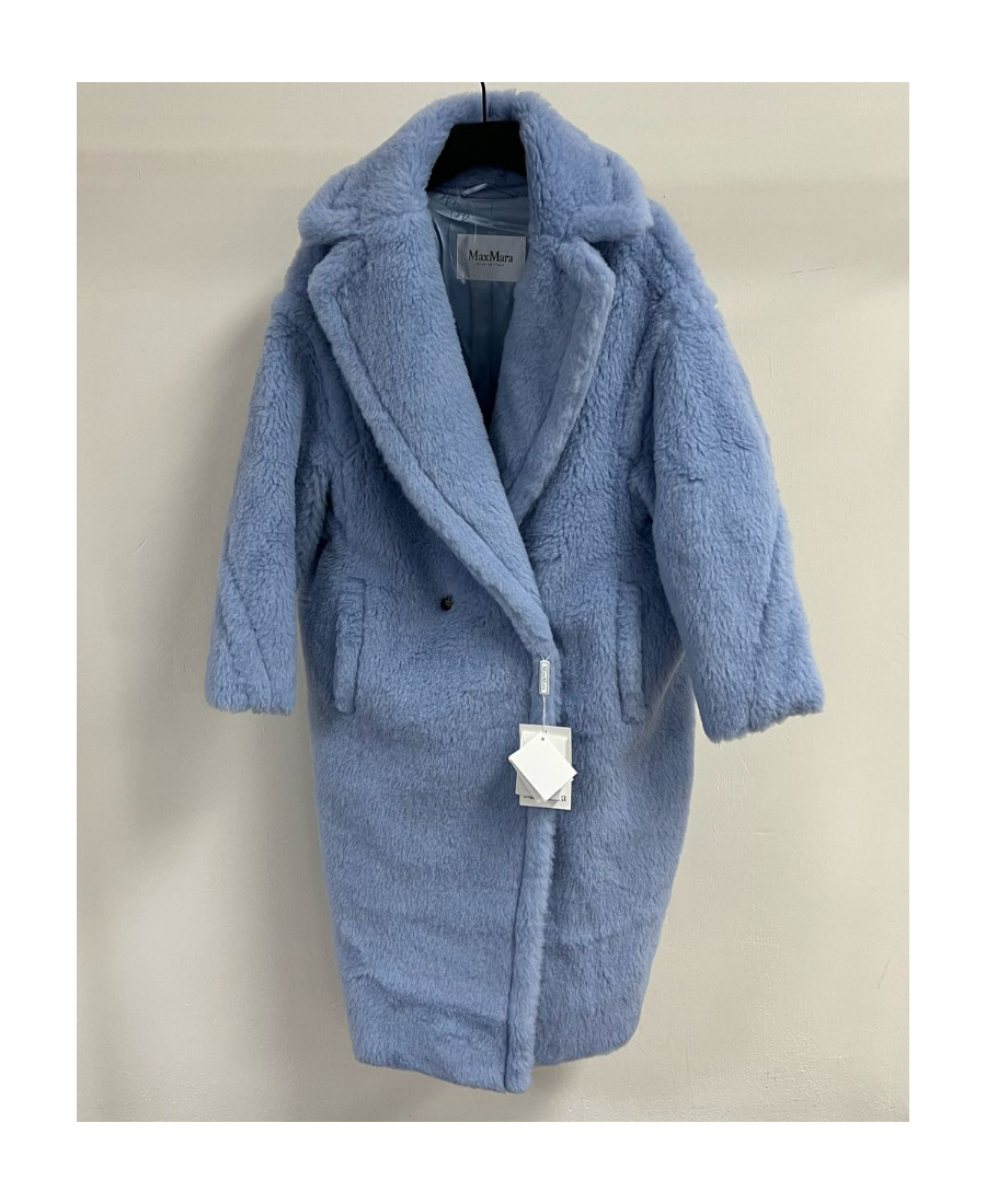 Max Mara Teddy Bear Icon Coat In Blue