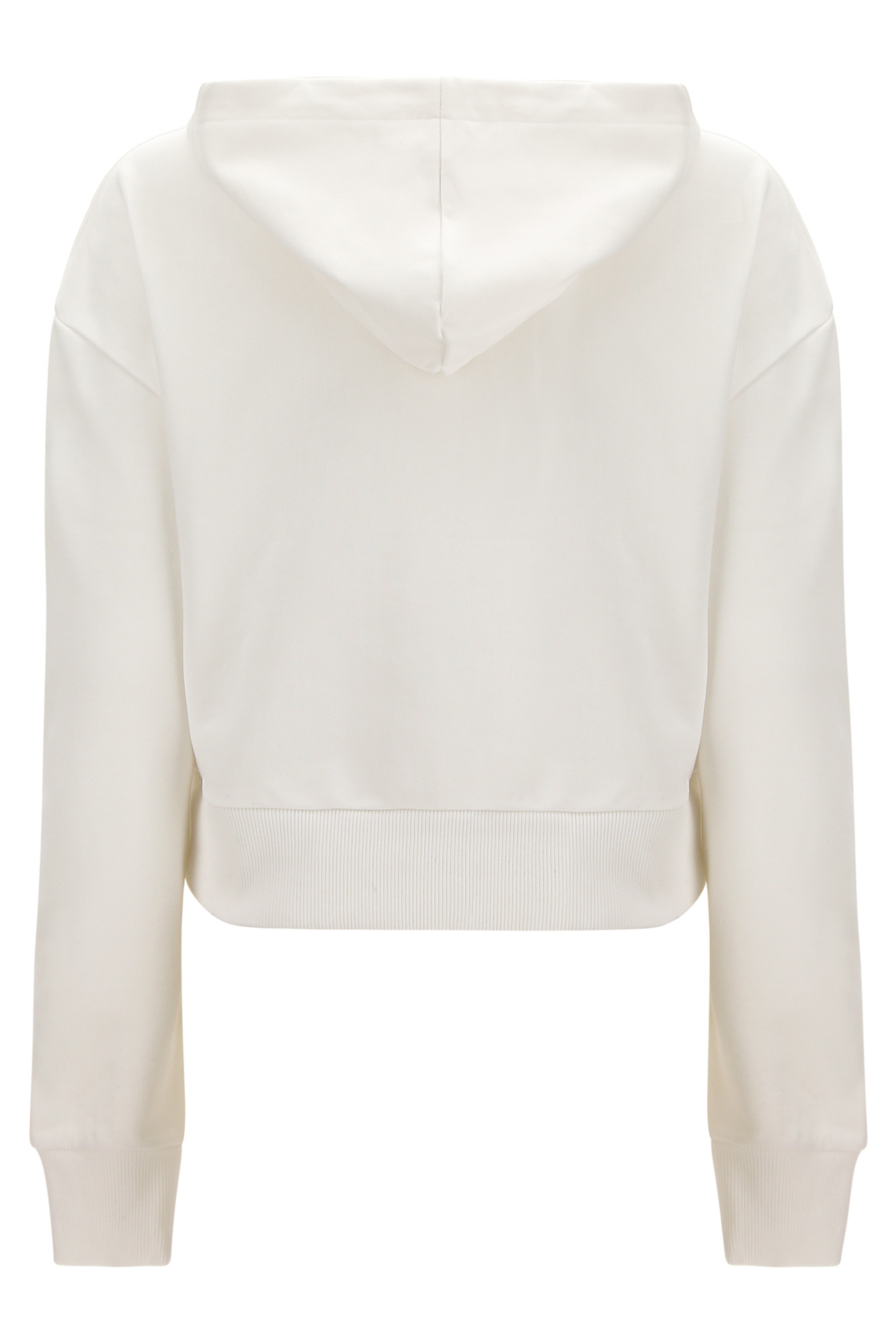 BALMAIN LOGO EMBOSSED SHORT HOODED SWEATER
