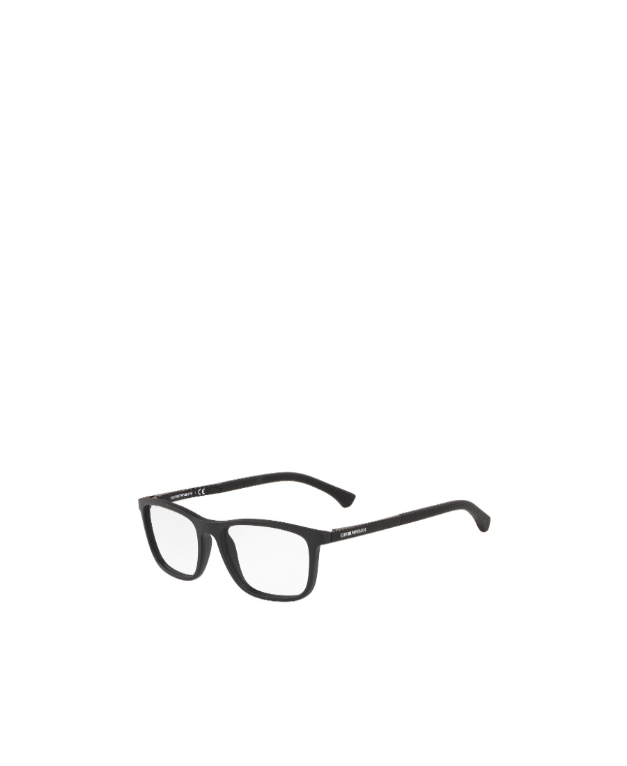 Emporio Armani Rectangle Wayfarer-frame Glasses In Black