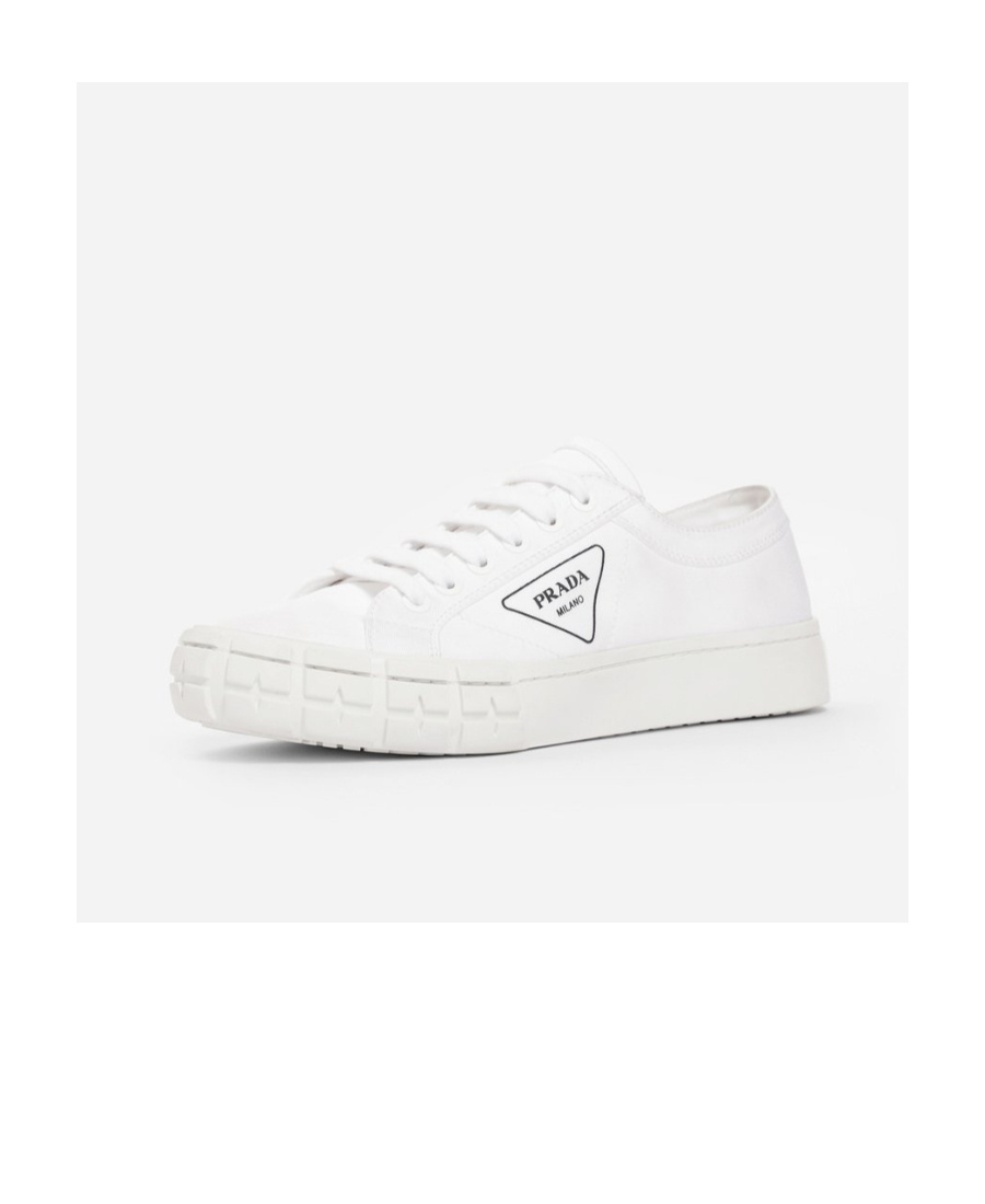 Prada Wheel Low-top Sneakers In White