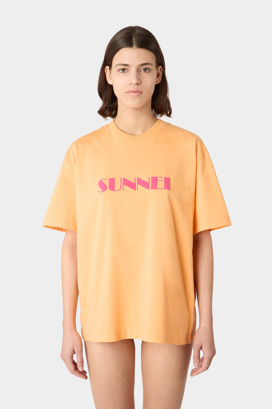 Sunnei Short-sleeved T-shirt In Orange