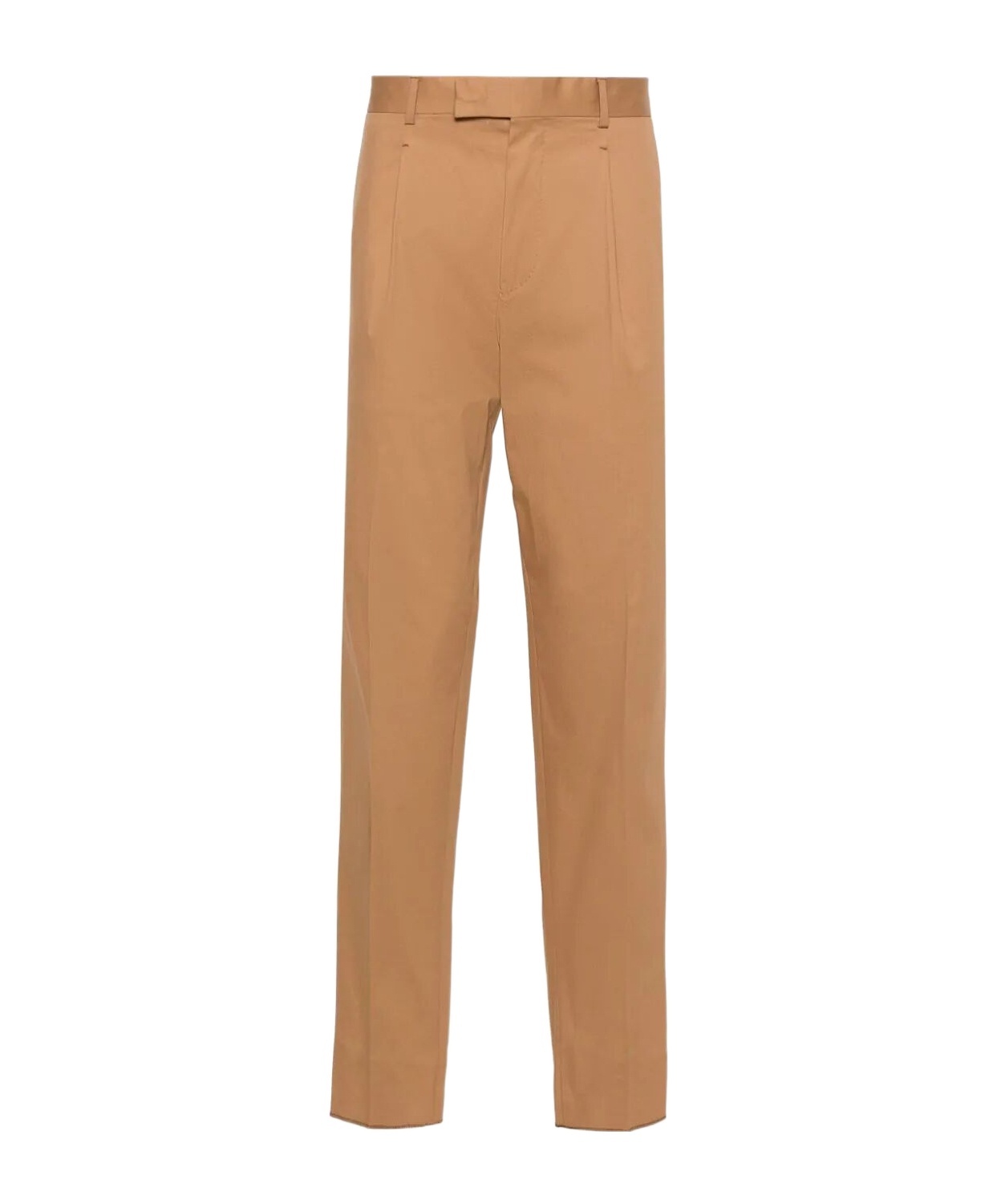 Shop Zegna Belt Ring Casual Pants In Nude