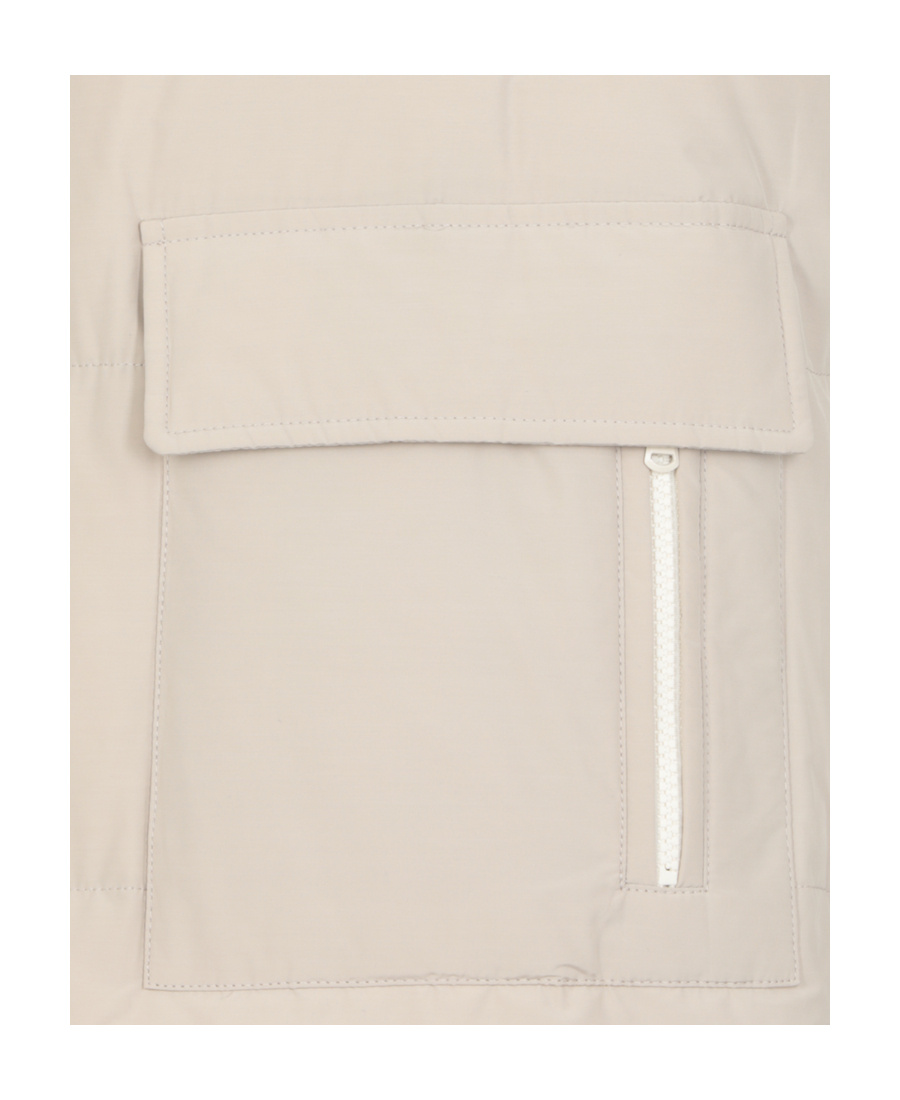 Brunello Cucinelli High-neck Hooded Coat In Nude