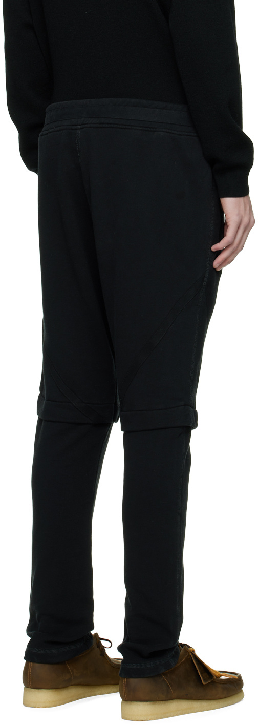 Greg Lauren Drawstring Cotton Sweatpants In Black
