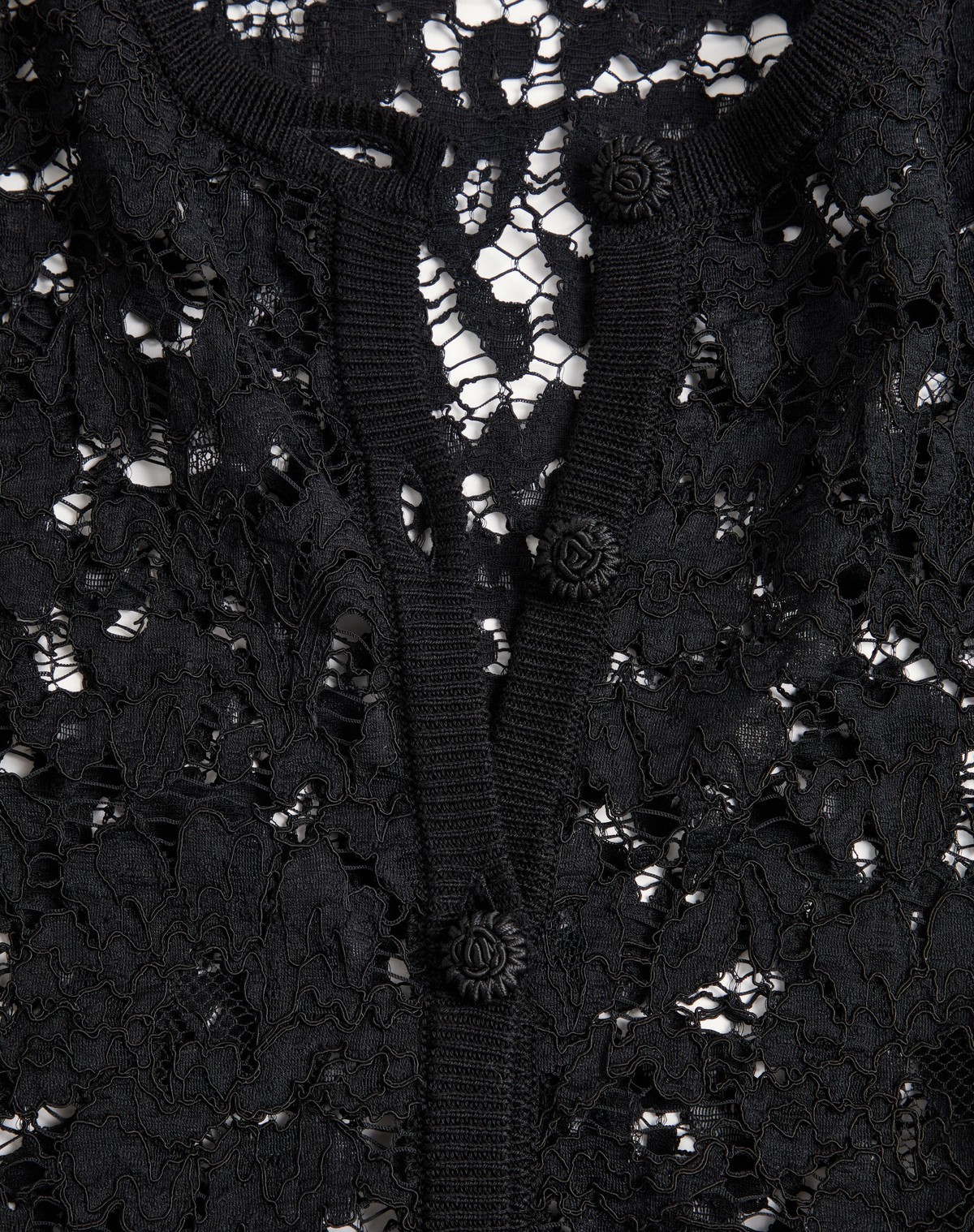 Valentino Feather-trimmed Cotton Corded Lace Cardigan In Black
